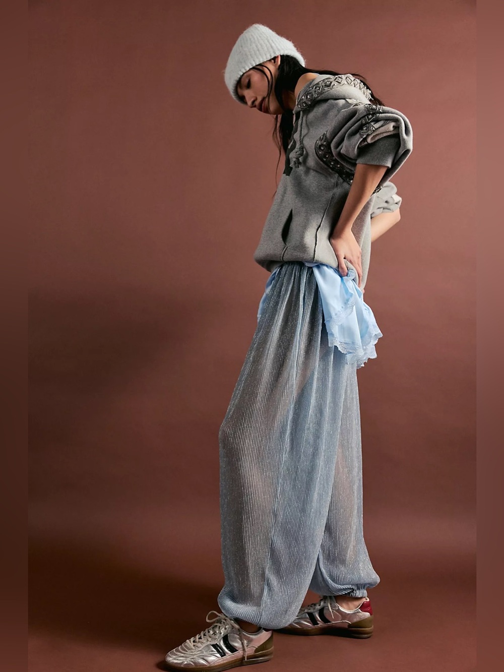 NWT! FP Free People Shimmer Balloon Pants Sz Small